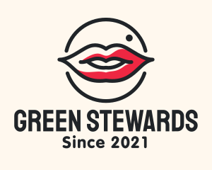 Aesthetician Lips Makeup logo design