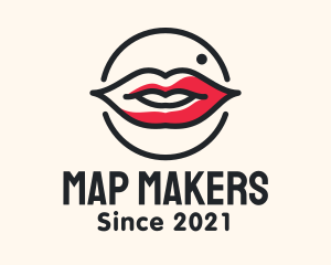 Aesthetician Lips Makeup logo design