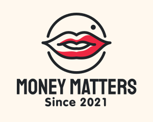 Aesthetician Lips Makeup logo design