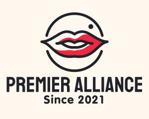 Aesthetician Lips Makeup logo design