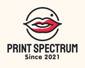 Aesthetician Lips Makeup logo design