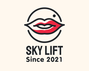 Aesthetician Lips Makeup logo design