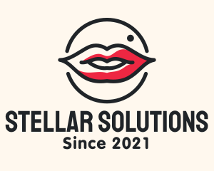 Aesthetician Lips Makeup logo design