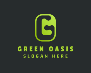  Green Tech Letter G logo design