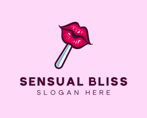 Seductive Lips Candy logo design