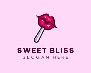 Seductive Lips Candy logo design