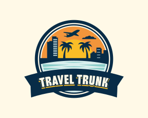 Sunset Traveling Vacation logo design