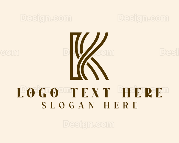 Styling Hairdresser Salon Letter K Logo