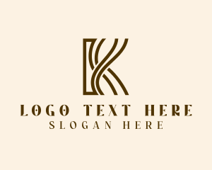 Styling Hairdresser Salon Letter K logo