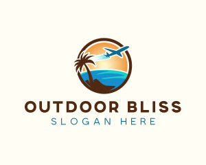 Beach Travel Tour logo design