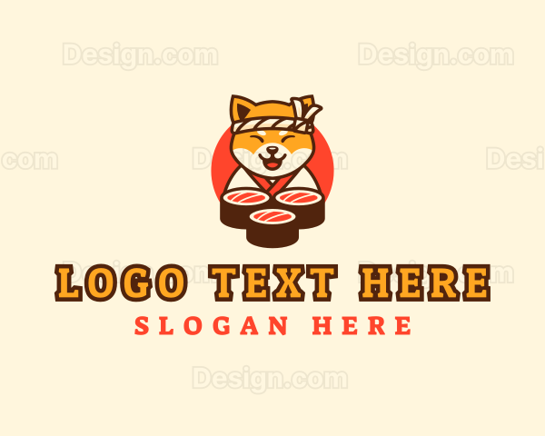 Dog Sushi Restaurant Logo