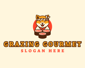 Dog Sushi Restaurant logo design