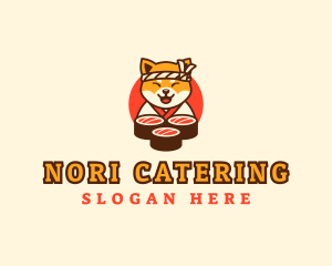 Dog Sushi Restaurant logo design