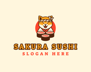 Dog Sushi Restaurant logo design