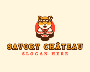 Dog Sushi Restaurant logo design