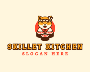 Dog Sushi Restaurant logo design