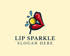 Sexy Lollipop Lips logo design