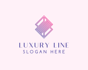 Geometric Diamond Line Art  logo design