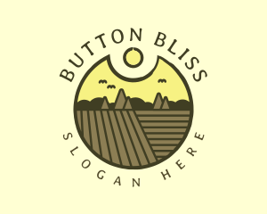 Rustic Sunset Farm Emblem logo design