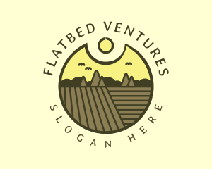 Rustic Sunset Farm Emblem logo design