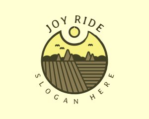 Rustic Sunset Farm Emblem logo design