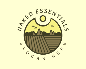 Rustic Sunset Farm Emblem logo design