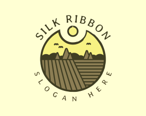 Rustic Sunset Farm Emblem logo design