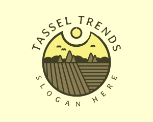 Rustic Sunset Farm Emblem logo design