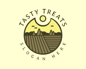 Rustic Sunset Farm Emblem logo design