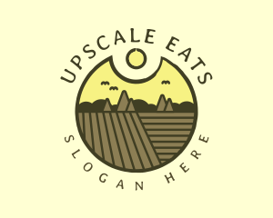 Rustic Sunset Farm Emblem logo design