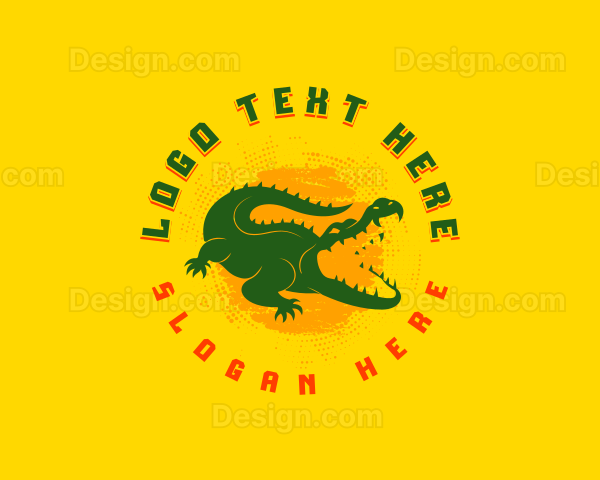 Wild Crocodile Reptile Logo