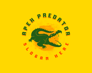 Wild Crocodile Reptile logo design