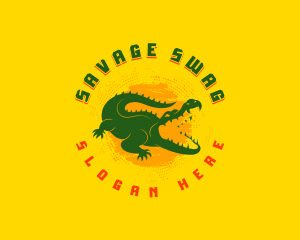 Wild Crocodile Reptile logo