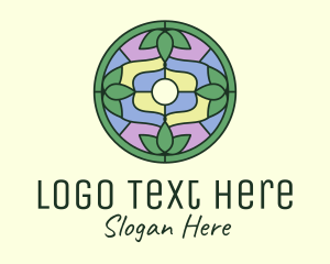 Stained Glass Eco Leaf Art logo