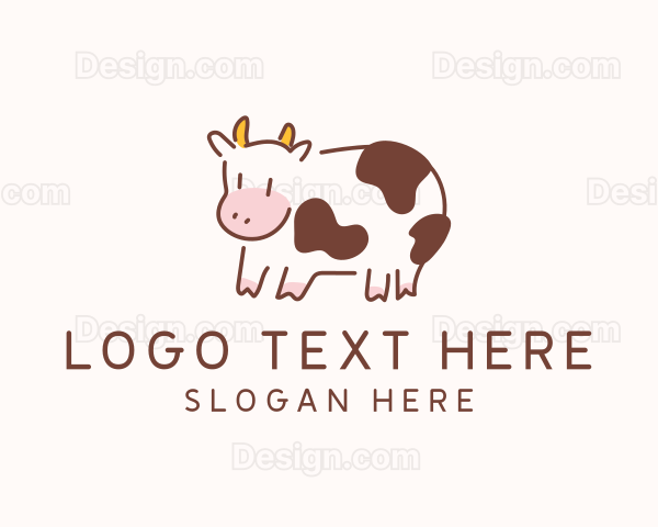 Cow Calf Animal Logo