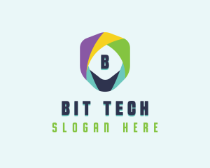 Tech Cybersecurity Shield logo design