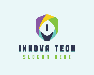 Tech Cybersecurity Shield logo design