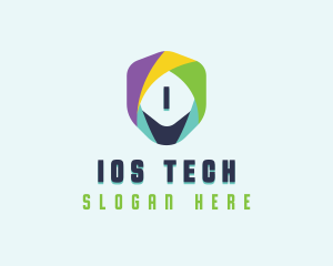 Tech Cybersecurity Shield logo design