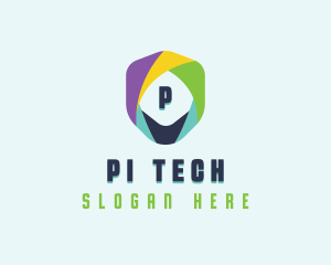 Tech Cybersecurity Shield logo design