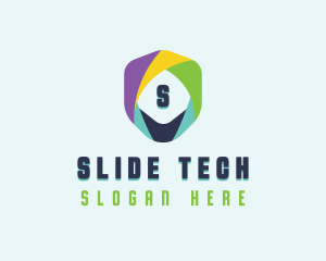 Tech Cybersecurity Shield logo design