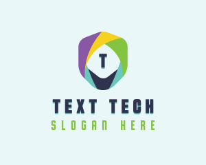 Tech Cybersecurity Shield logo design