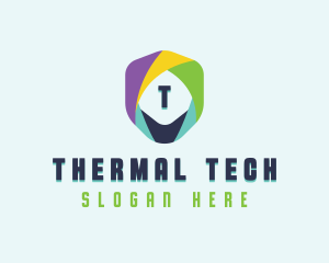 Tech Cybersecurity Shield logo design