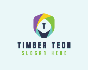 Tech Cybersecurity Shield logo design