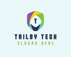 Tech Cybersecurity Shield logo design