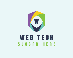 Tech Cybersecurity Shield logo design