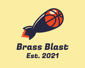 Basketball Missile Blast  logo design