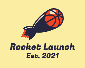 Basketball Missile Blast  logo design