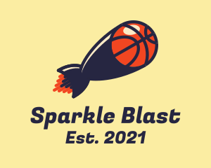 Basketball Missile Blast  logo design