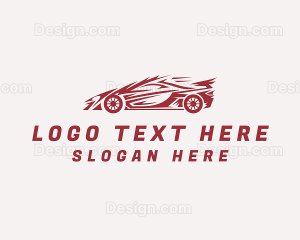 Fast Sports Car Race Logo