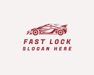 Fast Sports Car Race logo design